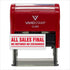 Medium Self Inking Rubber Stamp (Red Ink) - All Sales Final No Refunds No Exchanges