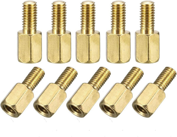uxcell M3x6mm Male-Female Brass Hex PCB Motherboard Spacer Standoff, 50pcs for FPV Drone