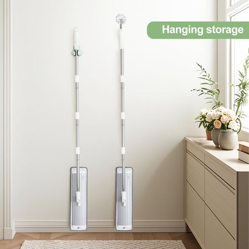 Commercial 18" Inch 4 (PT12-WET) CQT Flat Microfiber Floor Mop Cleaning System Wet Dry and Dust Hardwood with Washable