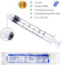 12 Pack 3ml Plastic Luer Lock Syringe, Measuring Syringe Individually Sealed for Scientific Labs, Measuring Liquids, Feeding Pets, Oil or Glue Applicator (3ml, 12)