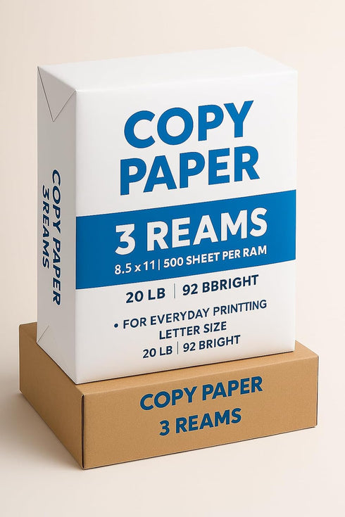 Generic 8.5 11 3 1,500 20 lb 92 Printer Paper - x White Letter Size Copy Paper, Ream Sheets Printing Paper