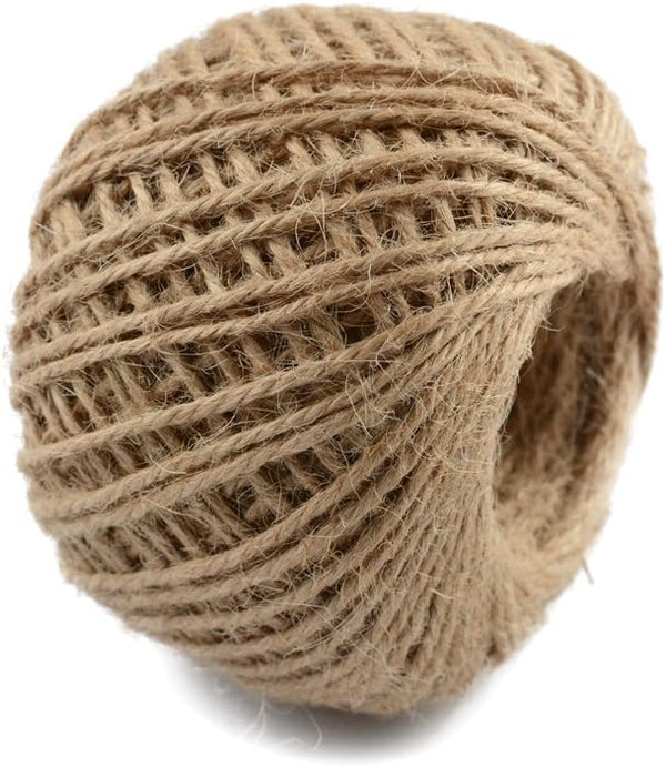328 Feet Natural Jute Twine 3 Ply Gift Wrapping String DIY Rope Garden Twine Cord for Arts Crafts and Gardening Applications by COOLAKE