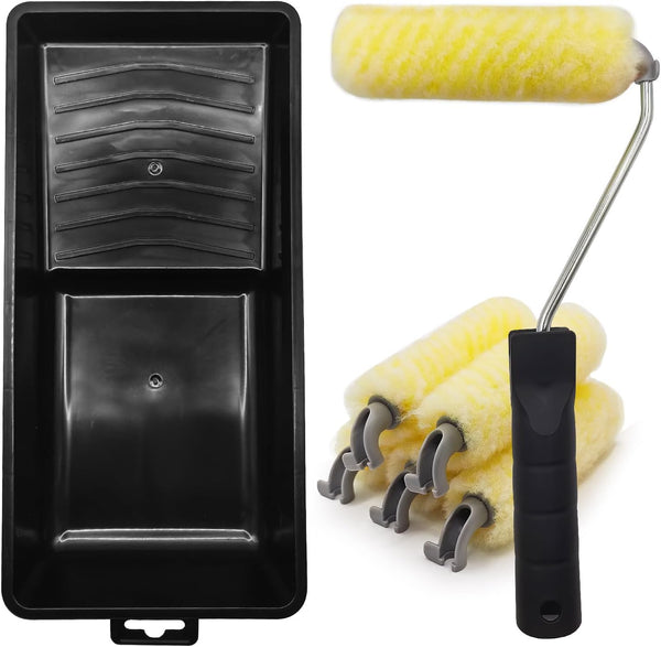 Mini Paint Roller Kit - 4 Inch Small Paint Roller Frame, 5
