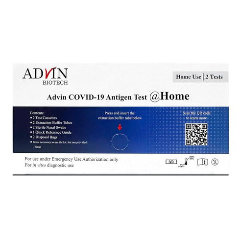 Advin 19 10 (3 Pack 6 Covid at Home Test Kit, Rapid Results Under mins, Easy to Use - Tests)