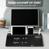 Varhomax Glass Desk Whiteboard - Black with Calculator, Desktop Dry Erase Board with Storage for Home and Office