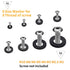 500Pcs Nylon Flat Washer Assortment Set, 8 Sizes - M2, M2.5, M3, M4, M5, M6, M8, M10 (Black)