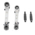 HVAC Service Wrench Set: 3/8 1/4 5/16 Ratchet Wrench with 2 Bit Adapter for Equipment Repair
