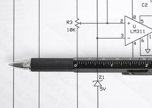 TEK PEN 2.0 Tactical Multi-Tool Utility Pen with Ruler, Bubble Level, Screwdriver, and Touchscreen Stylus