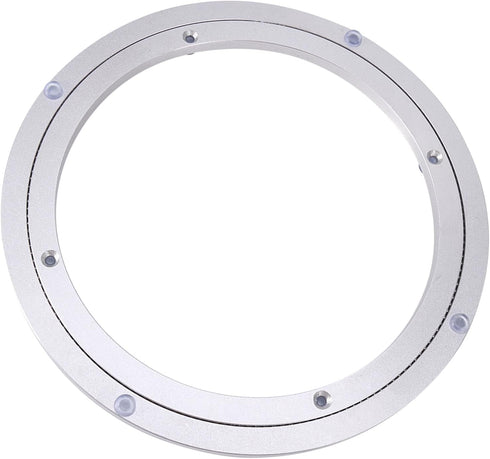 ChiweiJ (10 inches*H8.5MM) Heavy Duty Aluminium Alloy Rotating Bearing Plate, Round Table Turntable for Dining Cake