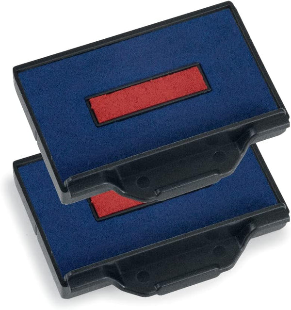 Trodat Swop Pads 6/53/2 Replacement Ink Pads - Red/Blue, 668476