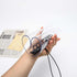 Clear A6 Binder with Elastic Band, 6 Black Rings Journal Planner, Thick PVC Notebook Cover for A6 Grid Paper Refills