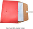 PU Leather A4 File Folder, Large Document Holder, Waterproof Envelope Case with Handmade Closure, Red