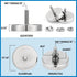 Flutesan Neodymium Round Magnet with M6 Male Thread, 90 lb or 150 lb Round Magnet with Bolt Stud for Lighting, Camera