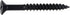 Twinfast Wood Screw, 8 x 1-1/2", Black, 014973291549