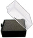 PinMart Clear Plastic Black Gift Box Set, 10 Made in USA Small Jewelry Boxes with Foam