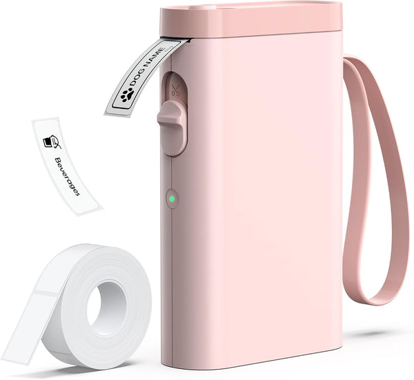 P21 Label Maker Machine with Tape, Bluetooth Thermal Mini Label Printer with Built-in Cutter, Portable for School and