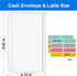 KTRIO 16PCS A6 Binder Pockets, Clear Zipper Pouch Folders, 6 Holes Cash Envelopes for Budgeting, Waterproof PVC Bags