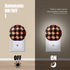 LED Night Lights Lamp with Dusk to Dawn Sensor, Vintage Floor Tiles in Black, Red and Beige Night Light Plug Into Wall