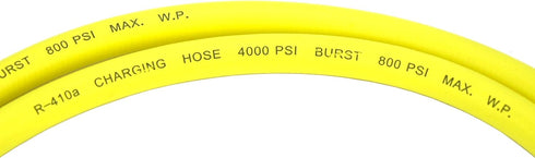 Refrigeration Hose 60" | 800 PSI Working Pressure | 1/4" Female Flare Brass Fittings with PTFE Gasket