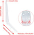 Mormchlots 24Pcs 10 8 Inch x White Shelf Brackets, Heavy-Duty Metal Steel Corner L Brackets for Shelves Shelf