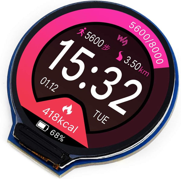 waveshare 1.28 inch Round LCD Display Module for Raspberry Pi/Jetson Nano 65K RGB