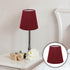 2pcs Bulb Kichvoe Small Clip on Lampshade, Barrel Red Fabric Lamp Shades Clip On for Table Chandeliers Wall Floor Lamp