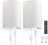 GOODATE 2700K-6500K Dimming, Set Bulbs Plug in Wall Sconces, Stepless Colors & Stepless Wall Sconces of Two with Remote