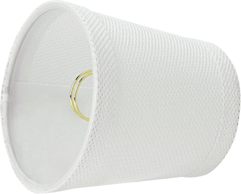 Aspen Creative 32718-2A, 3" 4" 4" Set 2 Empire Clip-On Chandelier Lamp Shade, White, Top x Bottom x Slant Height
