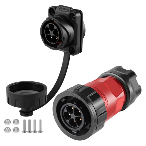 CNLINKO YM-20 5 PIN Waterproof Connector, IP68 Circular Quick Plugging Aviation Connector, PBT Plastic Shell