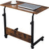 Volowoo Table,31.49 inch Side Mobile Computer Desk with Wheels Height Adjustable Rolling Potable Laptop Cart, C-Shaped