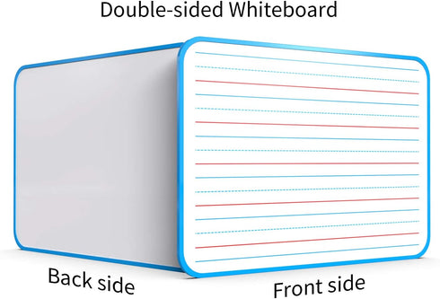 Dry Erase Lapboard Double Sided, Small Whiteboard with Lines for Kids, Perfect for Home & School Use
