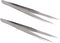 2 Pcs Fine-Pointed Tip Precision Metal Tweezers with Protective Sleeves for Crafts, Jewelry, and Repair