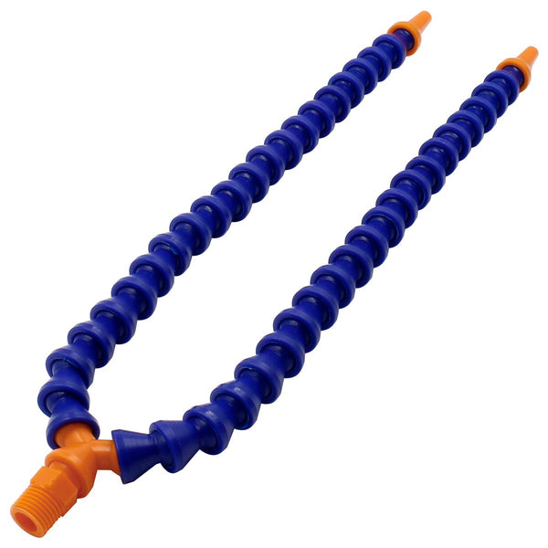 Baomain 1/4" PT Y Shape Round Nozzle, Plastic Flexible Water Oil Coolant Pipe Hose