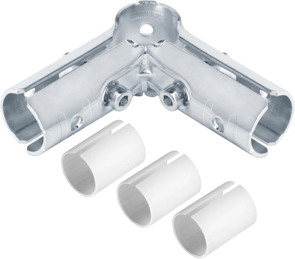 12 Sets 90 Degree 3 Way Cross Pipe Connector Clamps, Fits 1/2"