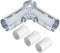 12 Sets 90 Degree 3 Way Cross Pipe Connector Clamps, Fits 1/2"