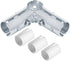 12 Sets 90 Degree 3 Way Cross Pipe Connector Clamps, Fits 1/2"