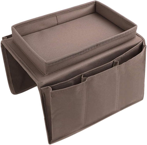 IPENNY Couch Sofa Armrest Organiser - Cup Holder Tray, Bedside Storage Pocket Bag for Cellphone, Tablet, Snacks
