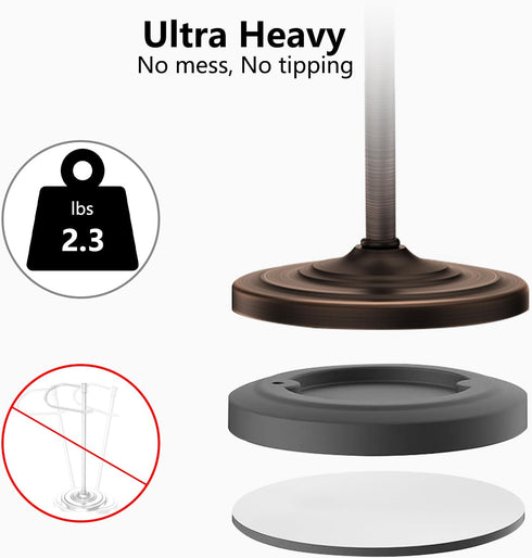 16 Inch Countertop Bronze Bath Hand Towel Holder Stand,Stainless Steel Free Standing Towel Rack,Heavy Weight Towel Bar