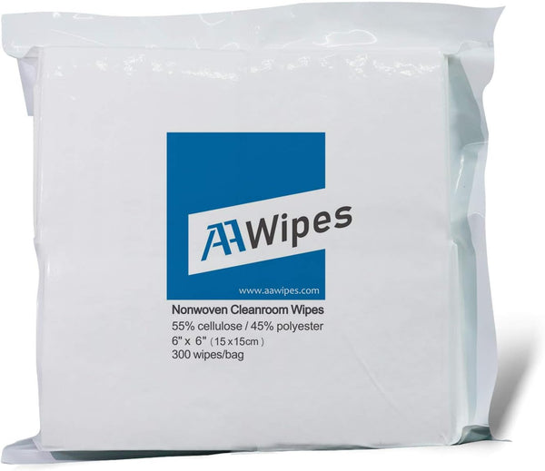 Delicate Task Wipers 6" x 6" Cleanroom Wipes Bag of 300 for Lab Electronics Pharmaceutics Printing Semiconductor