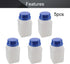 Othmro 5pcs Plastic Lab Chemical Reagent Bottles, 250ml/8.5oz Wide Mouth Liquid/Solid Storage, Blue