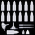 Uiifan 12 Pcs Plastic Squeezable Dropper Bottle - Small Empty Liquid Dropper with Screw Cap, 2 Funnels & 2 Droppers