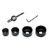 KATA 6PCS Hole Saw Kit 1-1/4" to 2-1/8"(32-54mm) with Mandrels and Hex Key in Case for Soft Wood, PVC Board, Plywood