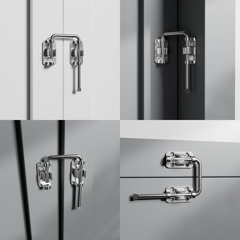 2-3/8 Inch ETEKJOY Patio Sliding Door Loop Lock U-Shaped Latch Hook Lock for Window Barn Garden Fence Gate Shed Garage