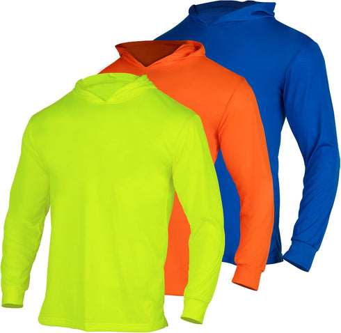 FONIRRA Safety High Visibility Long Sleeve T Shirt for Men 3 Pack