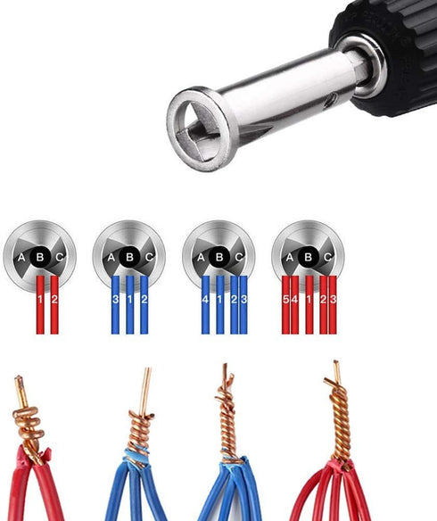 Wire Twisting Tools, 2.5/4 Flat 3 Lines & 5 Lines Universal Electrical Cable Quick Connector