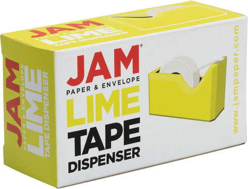 JAM PAPER Colorful Desk Tape Dispensers - Lime Green, Sold Individually