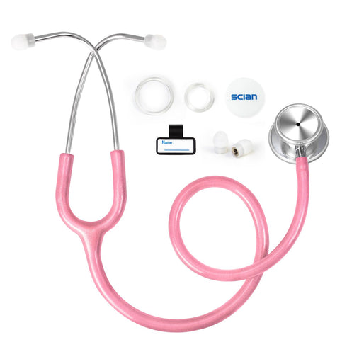 SCIAN Dual Head Stethoscope for Nurses, Kids, Adults, Classic Stainless Steel Stethoscope Kit Medical Supplies