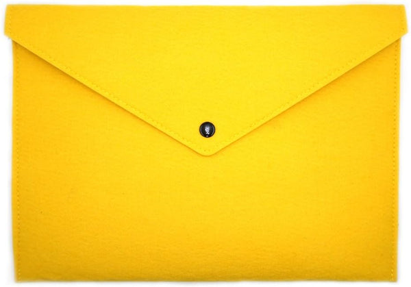 Felt File Folder, Durable Briefcase Document Bag, Portfolio Case with Button Closure for Office Home School