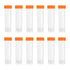 PATIKIL 50ML Plastic Centrifuge Tubes, 25 Pcs Orange Test Tube Container with Leak-Proof Screw Caps for Laboratory
