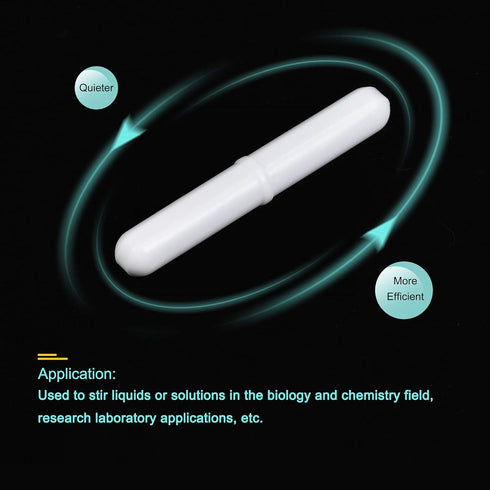 MECCANIXITY Magnetic Stirrer Mixer Stir Bar Rod 70mm (2.76") with Ring Shape PTFE Coating Magnet, Pack of 2